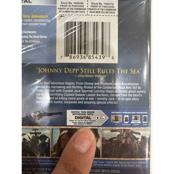 Disney Pirates of the Caribbean: Dead Men‎ Tell No Tales Blu-ray + DVD - Picture 4 of 5